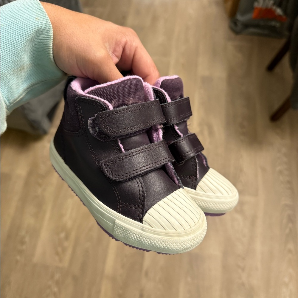 Converse All Star Purple High Top Berkshire Boot TD Toddler Size 8 Used